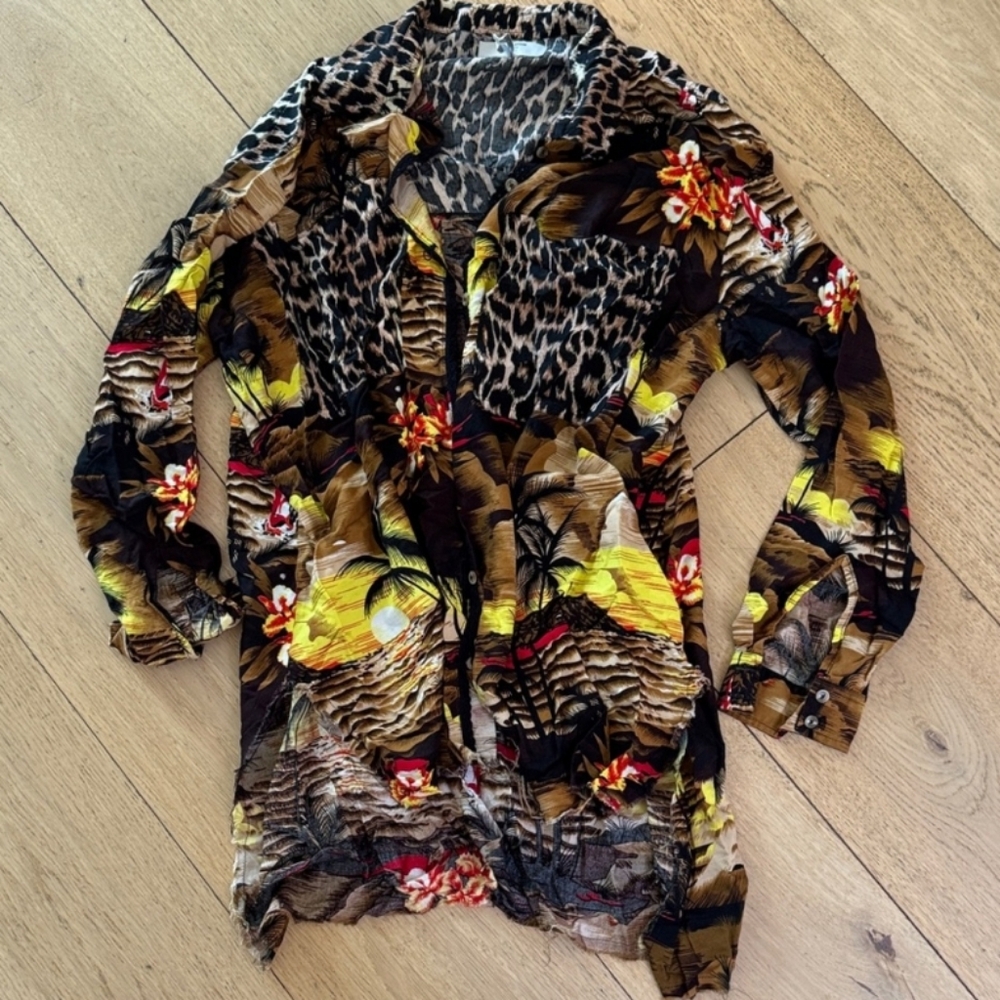 One Teaspoon Multicolor Button Down Shirt